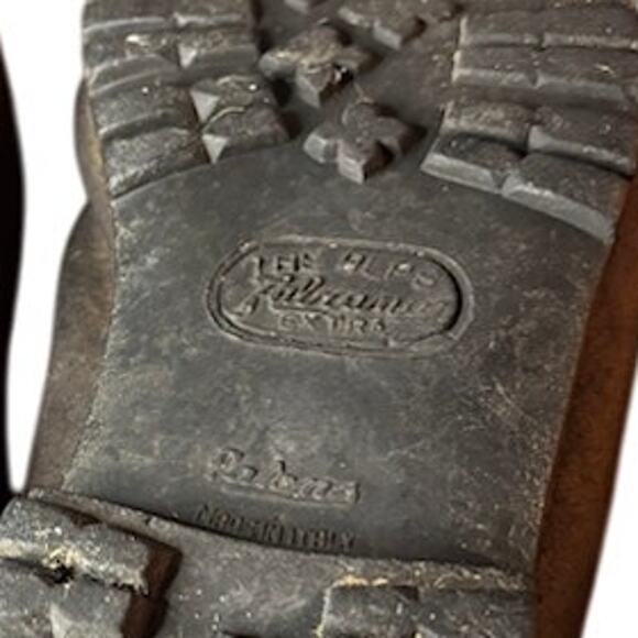 Vintage The Alps Fabiano Hiking Boots Brown Leather Made in Italy Men's Size 11 - Picture 9 of 11